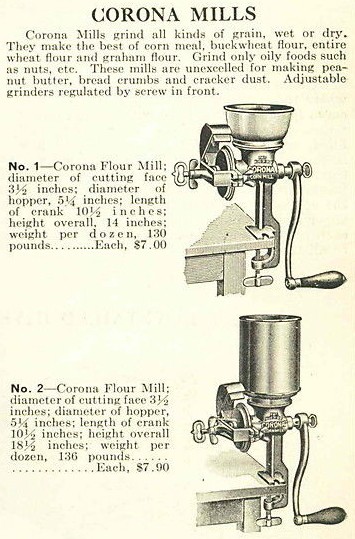 Old Corona® Hand Mill Advertisement